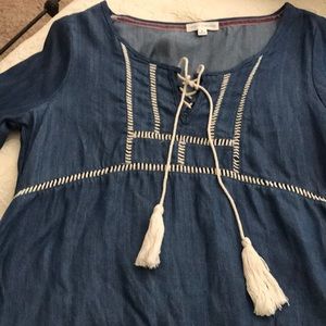 Denim swing top